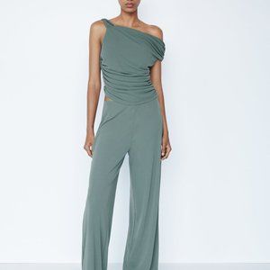 Zara Sage Asymmetric Top